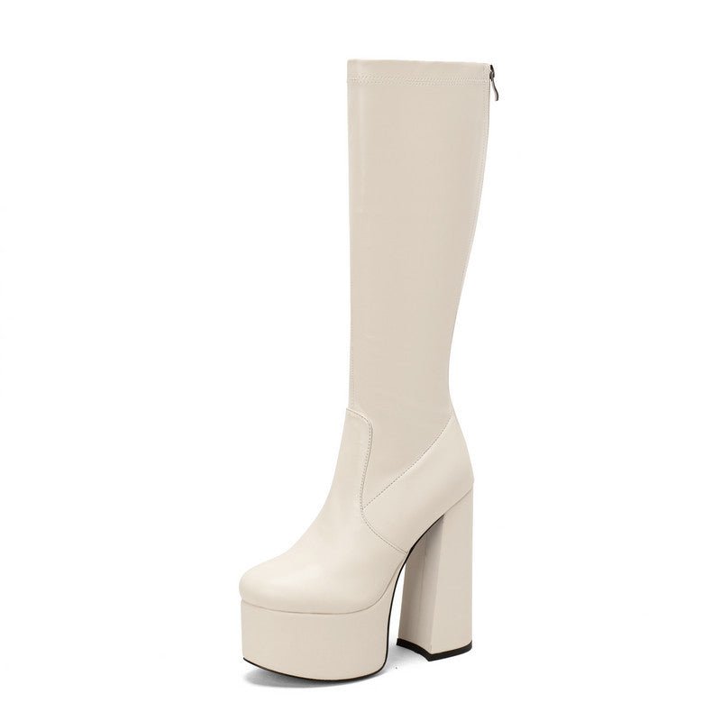 European And American Stretch Boots Waterproof Platform - Vivalux