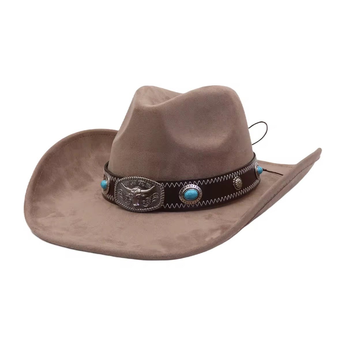 Turquo Suede Cowboy Hat - Vivalux