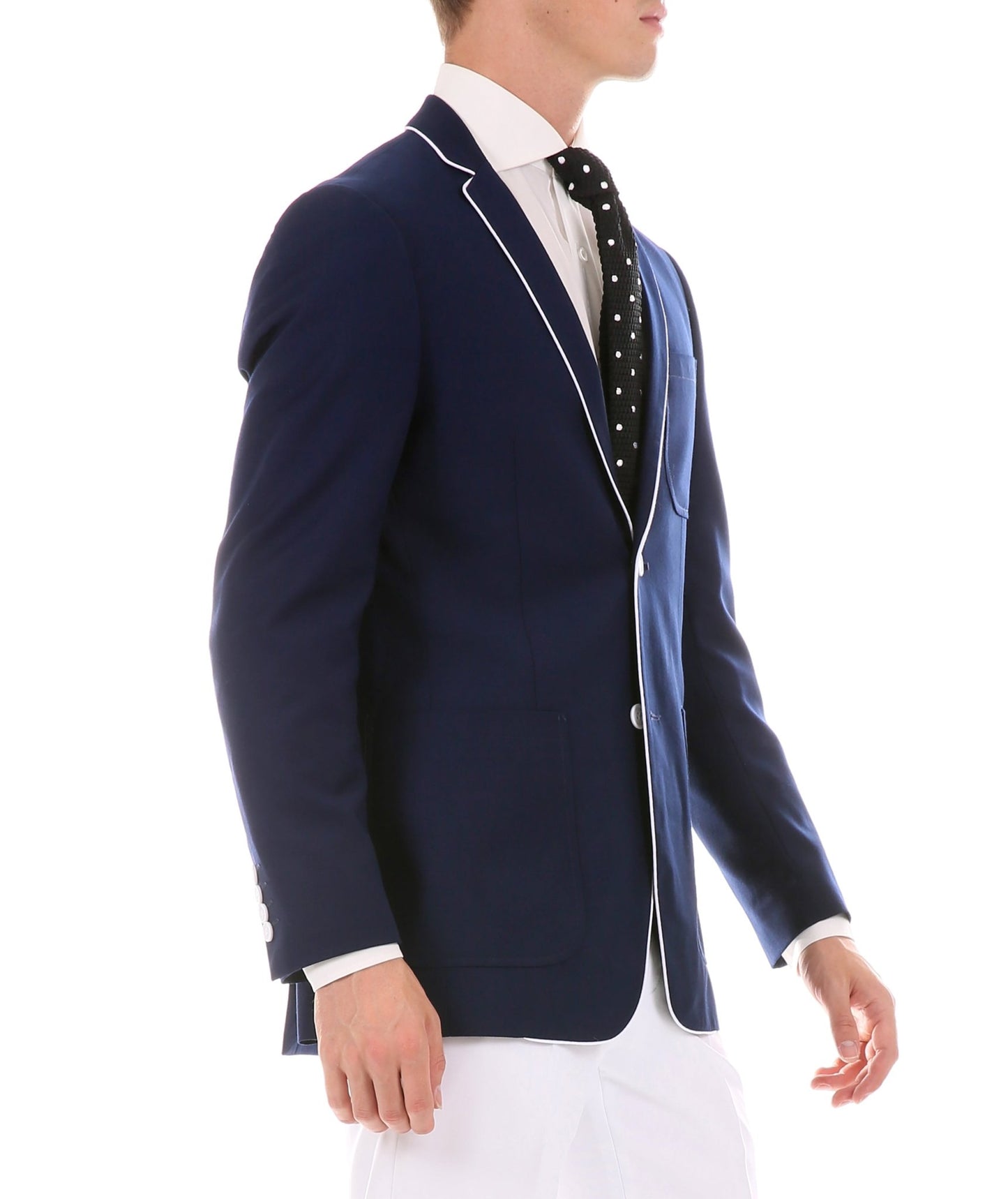 Mens Porter Navy Slim Fit Blazer - Vivalux