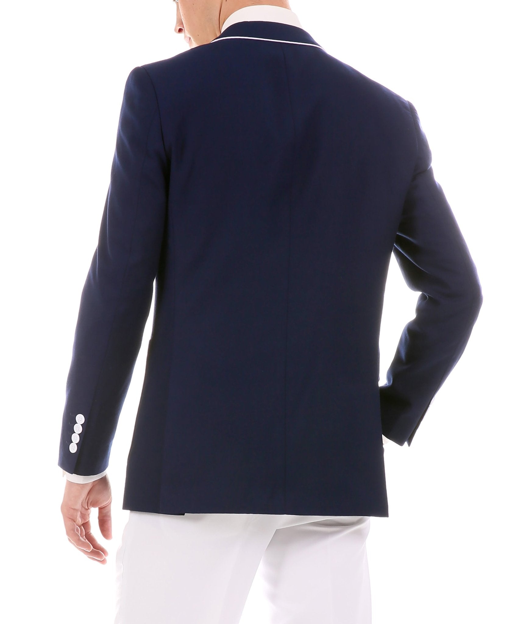 Mens Porter Navy Slim Fit Blazer - Vivalux
