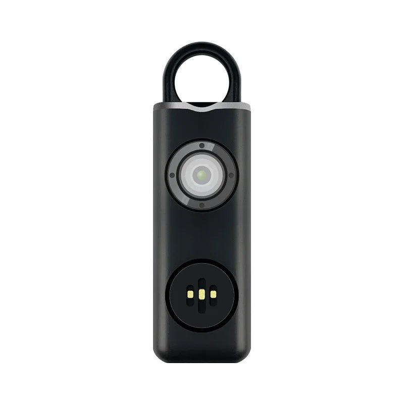 Self Defense LED Flashlight USB Rechargeable Keychain Light with Safety Alarm Protective Supplies Women Outdoor Emergency Tool - Vivalux