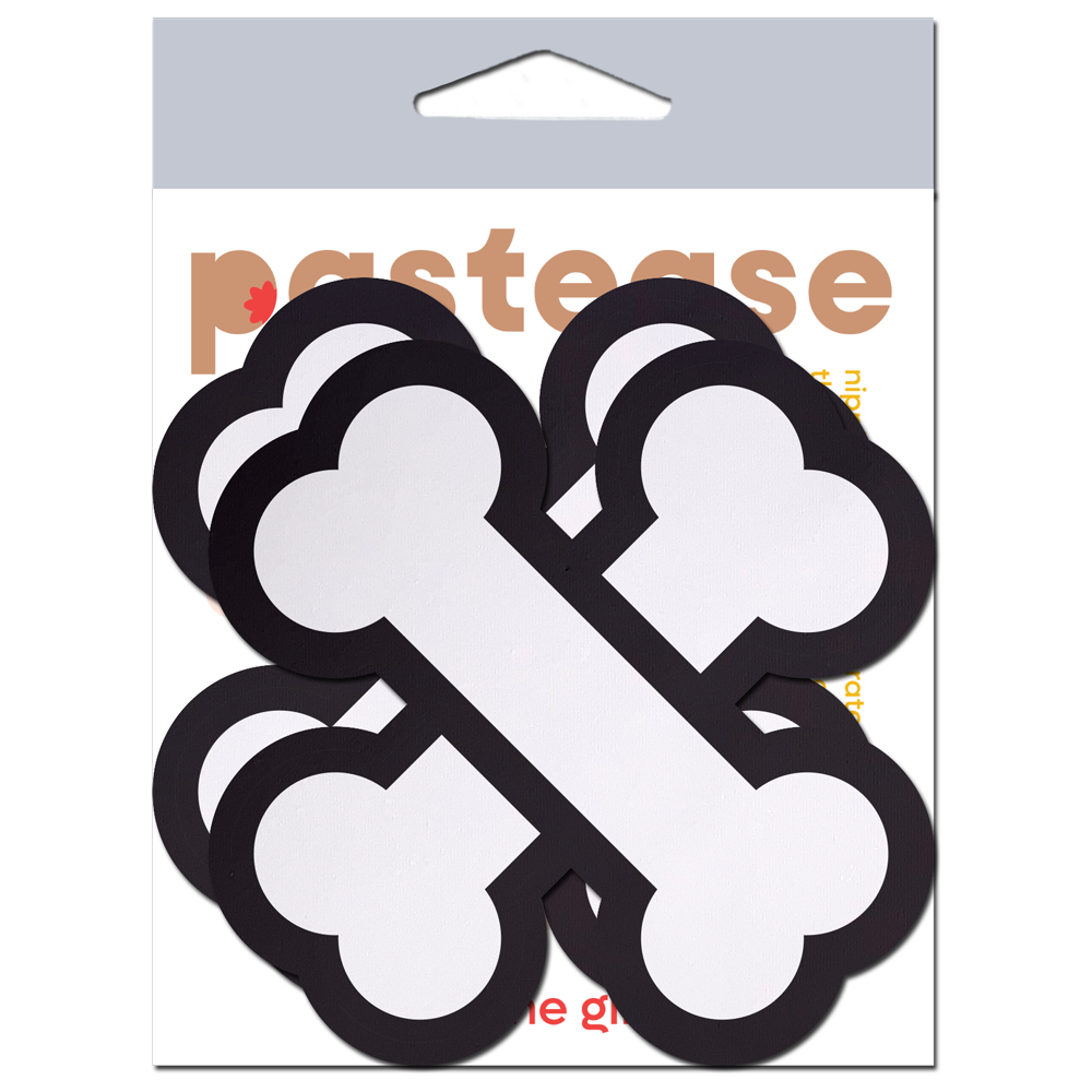 5-Pack: White Crossbone Breast Pasties by Pastease®-4