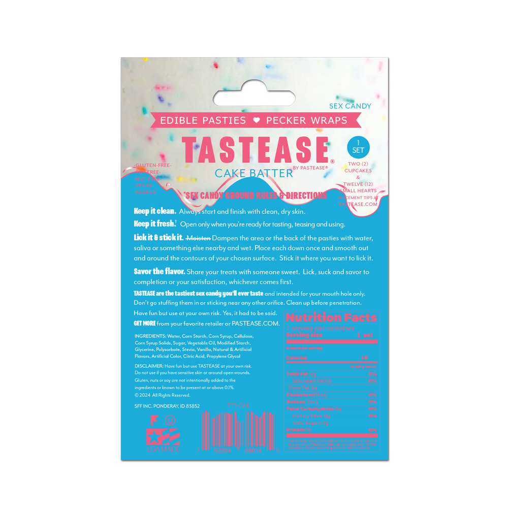 5 Pack: Tastease: Edible Cupcake Pasties & Pecker Wraps Cake Batter Candy by Pastease®-2