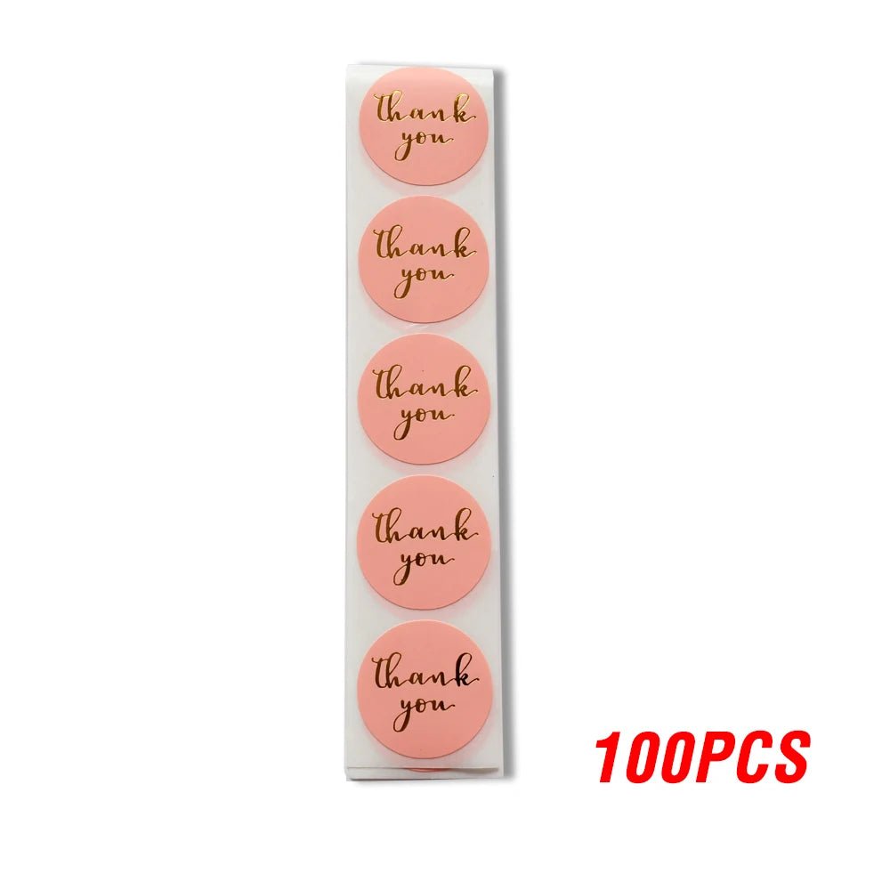 100-500pcs/roll Round Floral Thank You Stickers Scrapbooking For Package Seal Labels Custom Sticker Decoration Wedding Sticker - The Jump Off