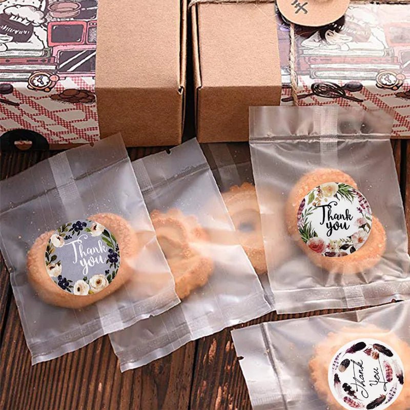 100-500pcs/roll Round Floral Thank You Stickers Scrapbooking For Package Seal Labels Custom Sticker Decoration Wedding Sticker - The Jump Off