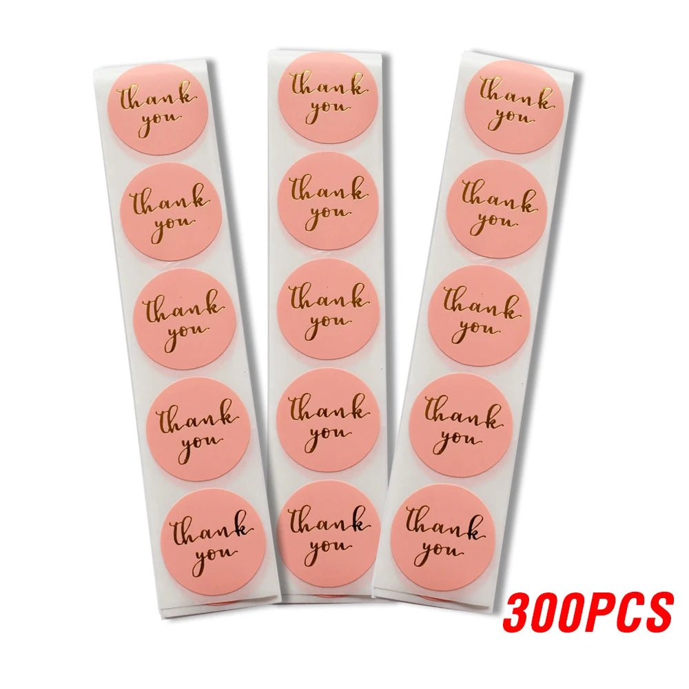 100-500pcs/roll Round Floral Thank You Stickers Scrapbooking For Package Seal Labels Custom Sticker Decoration Wedding Sticker - The Jump Off