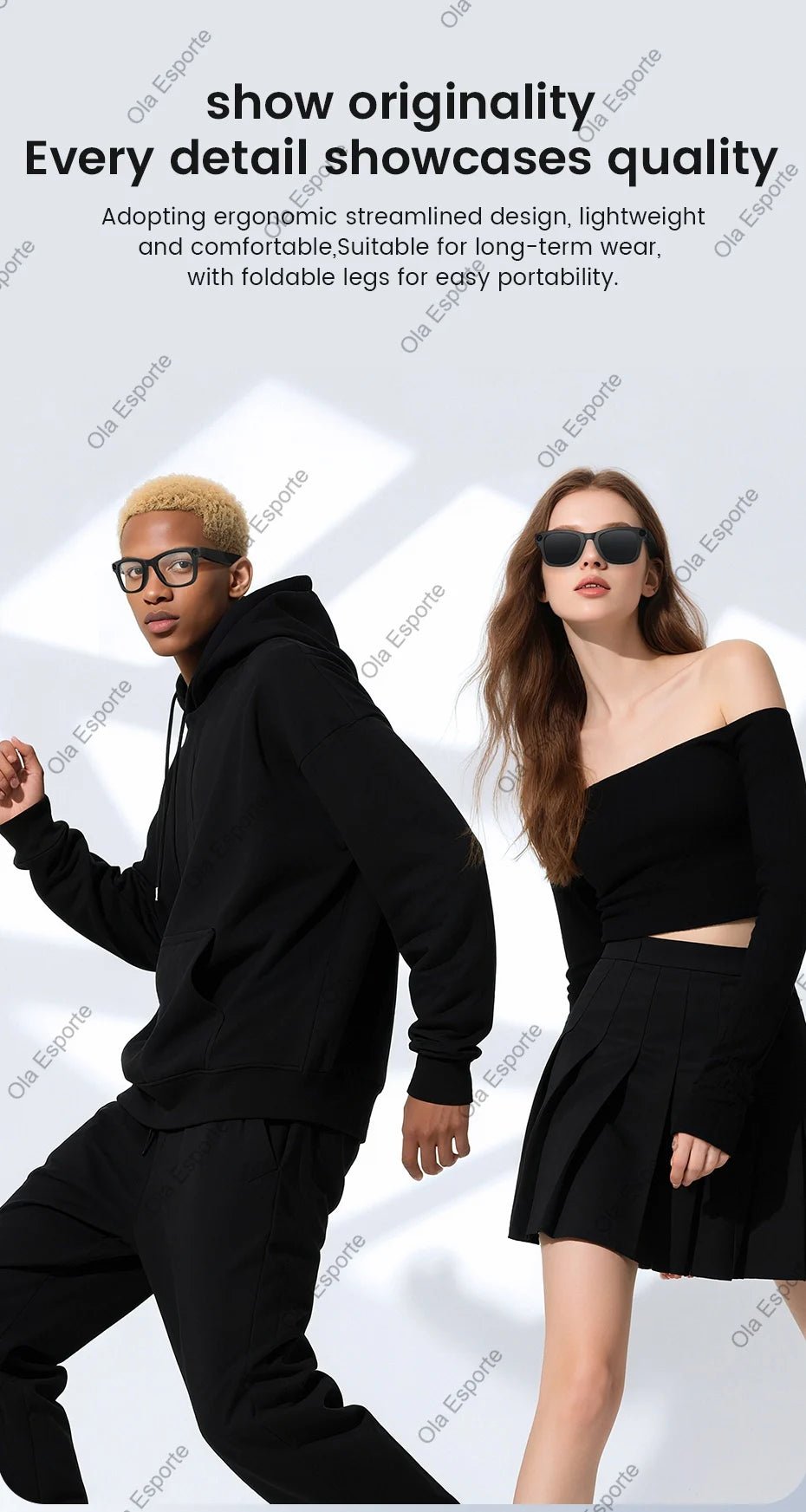 4K AI Smart Glasses Multifunction Camera Bluetooth Call Voice Assistant Music Player Translate Glasses UV Polarized Sunglasses - The Jump Off