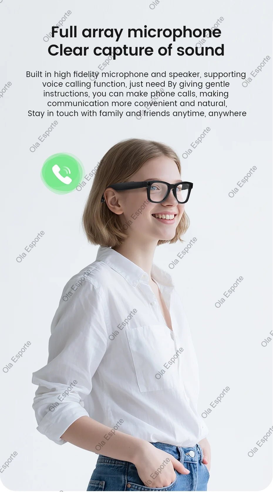 4K AI Smart Glasses Multifunction Camera Bluetooth Call Voice Assistant Music Player Translate Glasses UV Polarized Sunglasses - The Jump Off