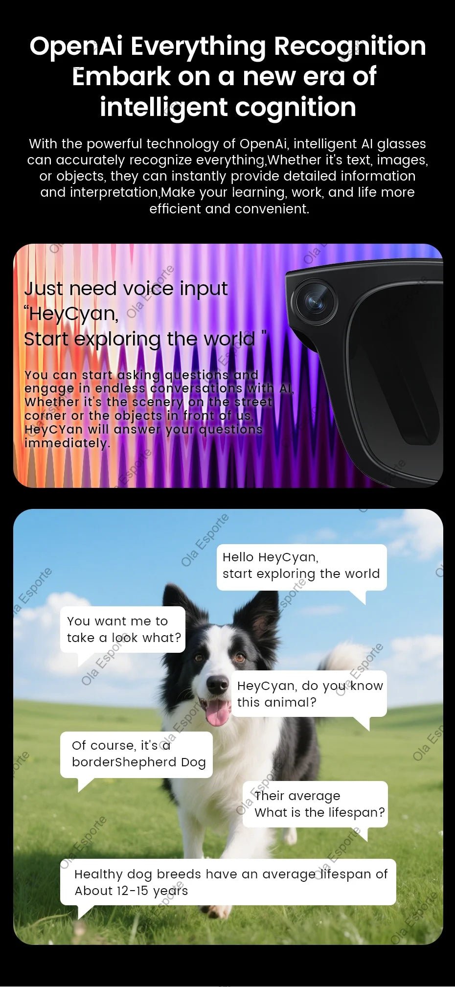 4K AI Smart Glasses Multifunction Camera Bluetooth Call Voice Assistant Music Player Translate Glasses UV Polarized Sunglasses - The Jump Off