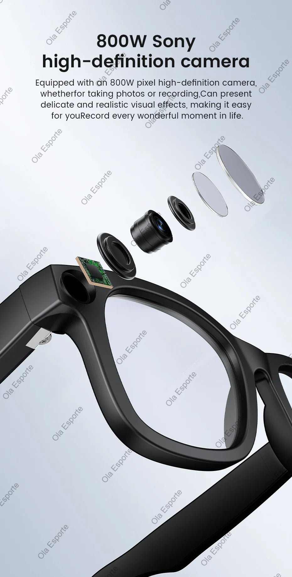 4K AI Smart Glasses Multifunction Camera Bluetooth Call Voice Assistant Music Player Translate Glasses UV Polarized Sunglasses - The Jump Off