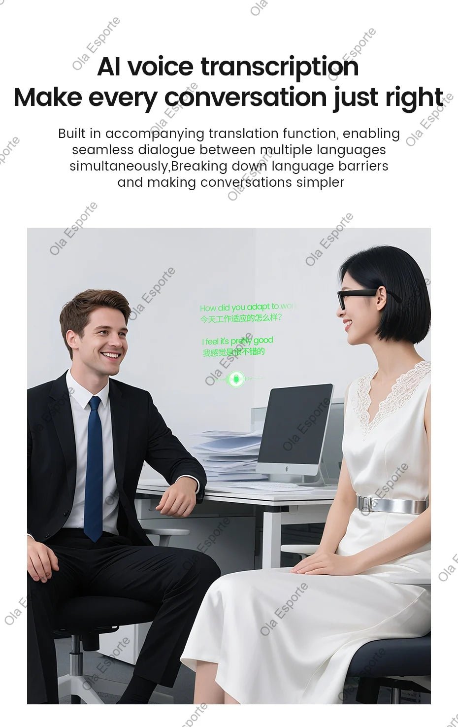 4K AI Smart Glasses Multifunction Camera Bluetooth Call Voice Assistant Music Player Translate Glasses UV Polarized Sunglasses - The Jump Off