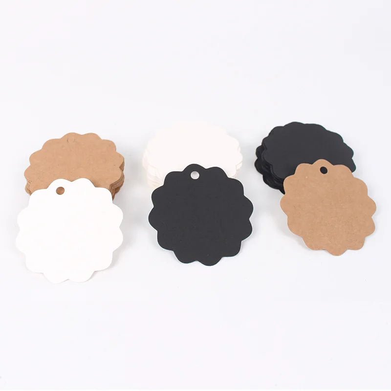 50/100pcs Kraft Paper Blank Hang Tags with Hemp Rope Adjustable Rope Length Handwritten Card Party Gift Thank You Tag Labels TMZ - The Jump Off