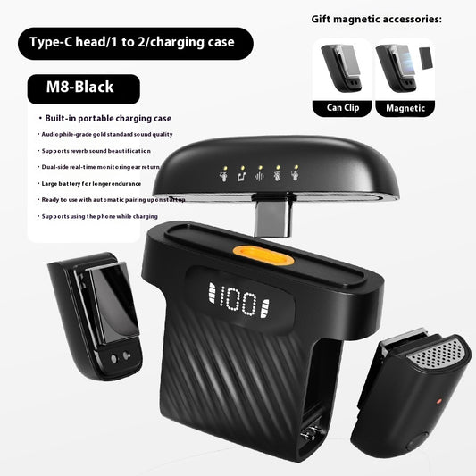 M8 Mini Wireless Collar Clip Microphone One For Two - Vivalux