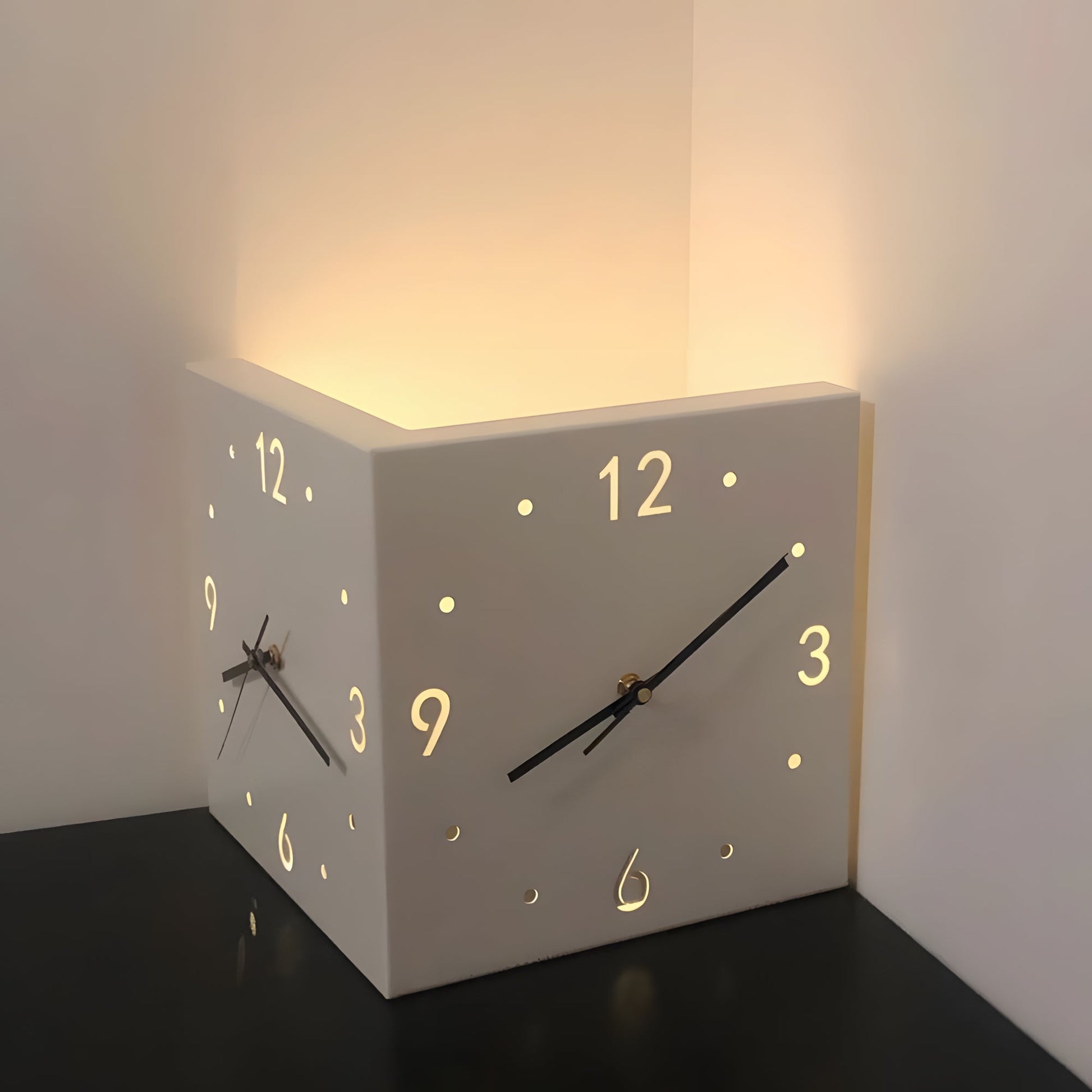 Nordic Square Modern Corner Wall Clock - Vivalux