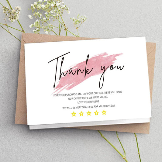 30 Pcs White Thank You Card Thank You For Your Order Card Praise Labels For Small Businesses Decor For Small Shop Gift Packet - The Jump Off