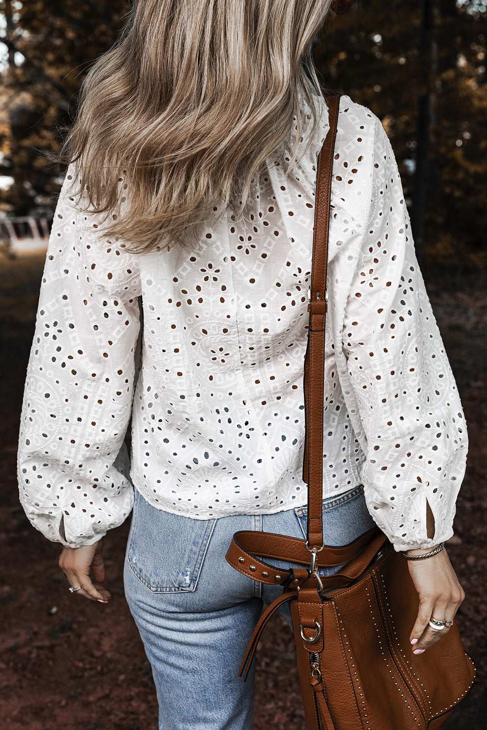 Paige Eyelet Embroidered Puff Sleeve Blouse - Vivalux