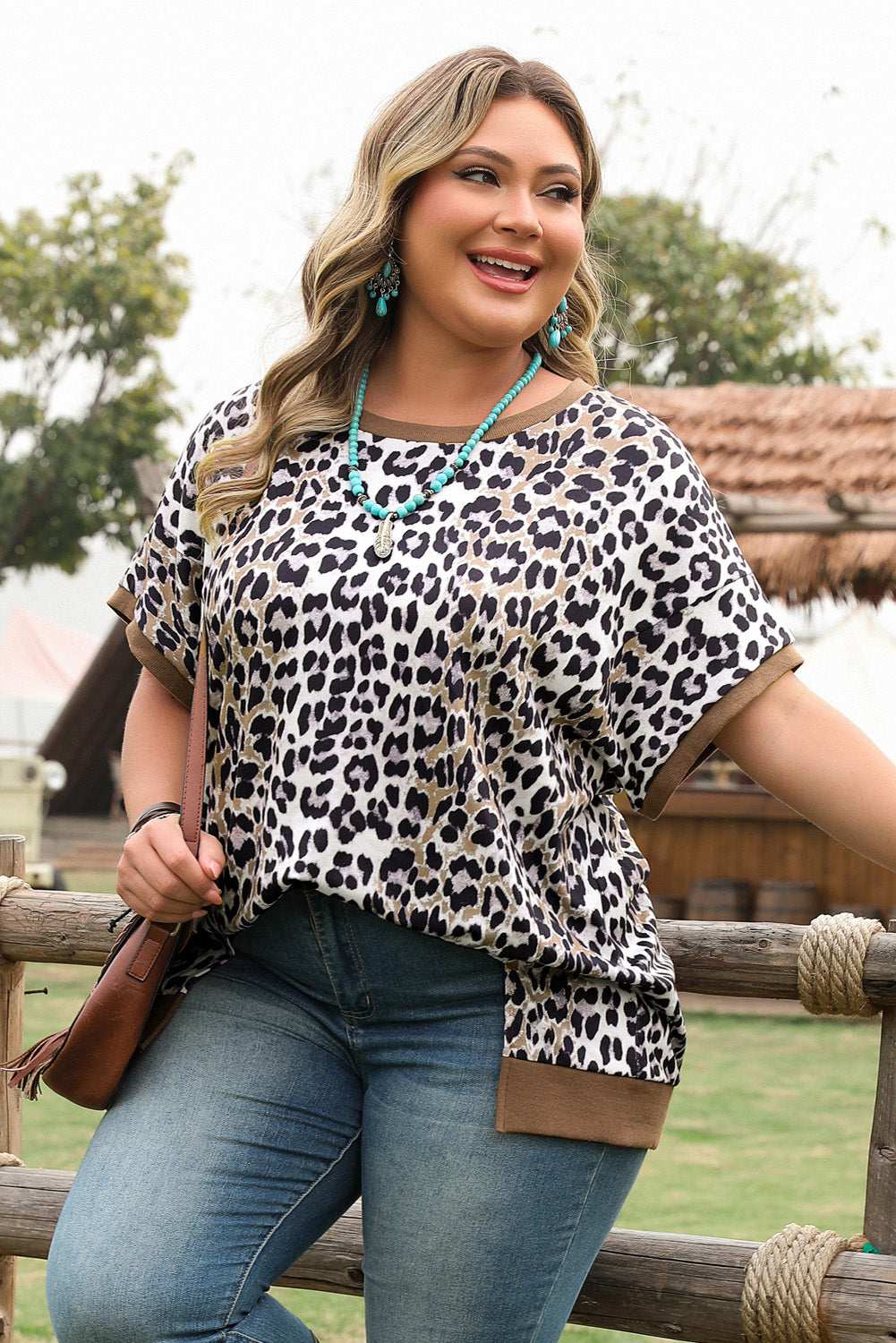 Dakota Plus Size Leopard Loose Top - Vivalux