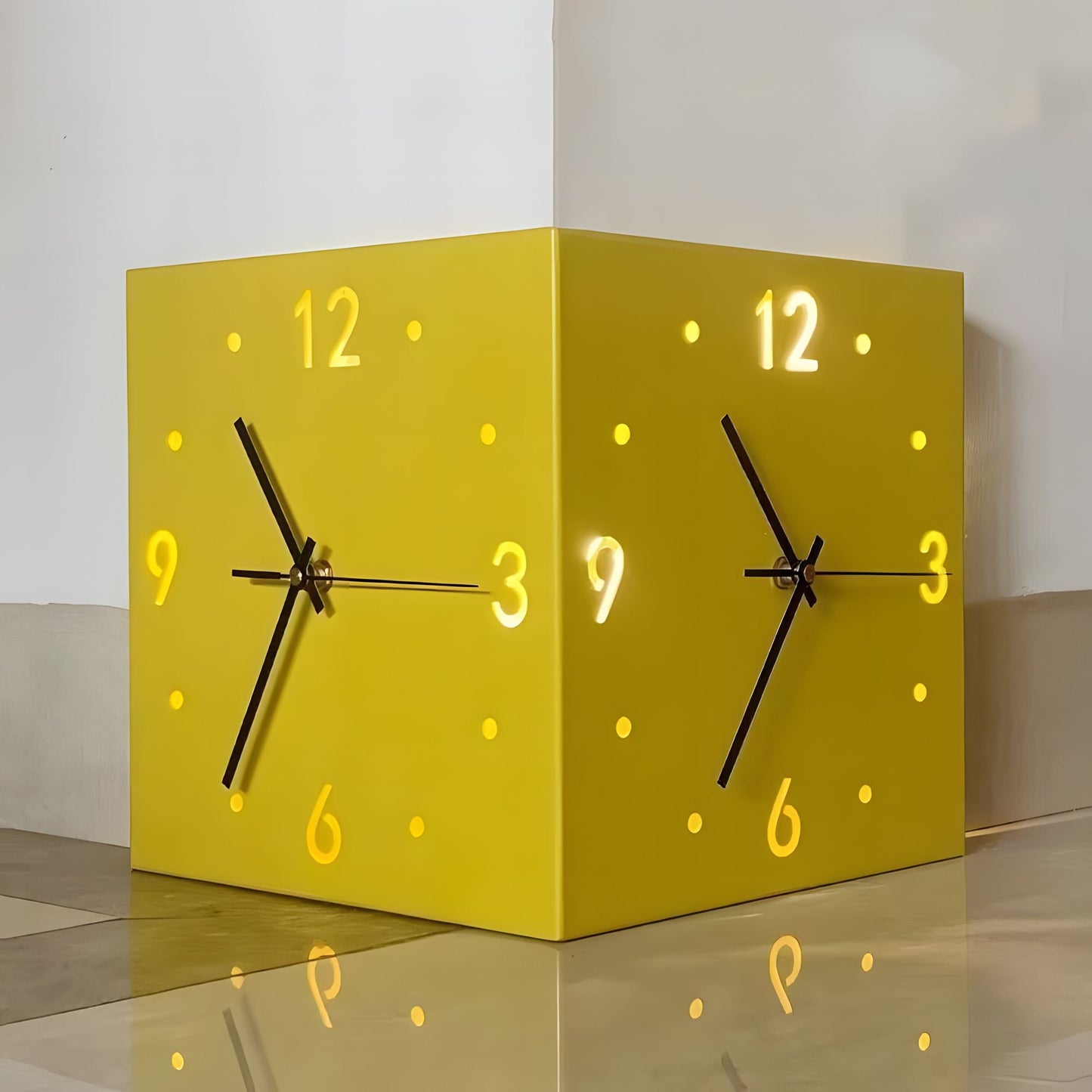 Nordic Square Modern Corner Wall Clock - Vivalux